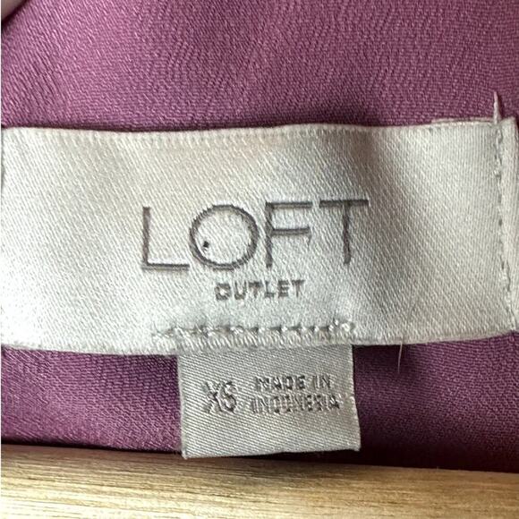 Loft Outlet Mauve Short Sleeve Blouse Dress - Women's XS - Picture 4 of 5